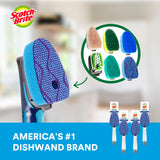 Scotch-Brite Scrub Dots Non-Scratch Dishwand, 4-Pack (4 Dishwands), Soap-Dispensing Kitchen Scrubbers, Fits All Refills