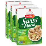 Familia Swiss Muesli Cereal, 0g Added Sugar, Energy-Packed Cereal with Raisins, Hazelnuts and Almonds, 29 Ounce Box (Pack of 3)