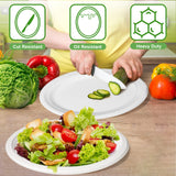 EcoAvance Oval Compostable Paper Plates 60 Pack, Large 12 inch, Eco Friendly Disposable Dinner Plates, Heavy Duty, White