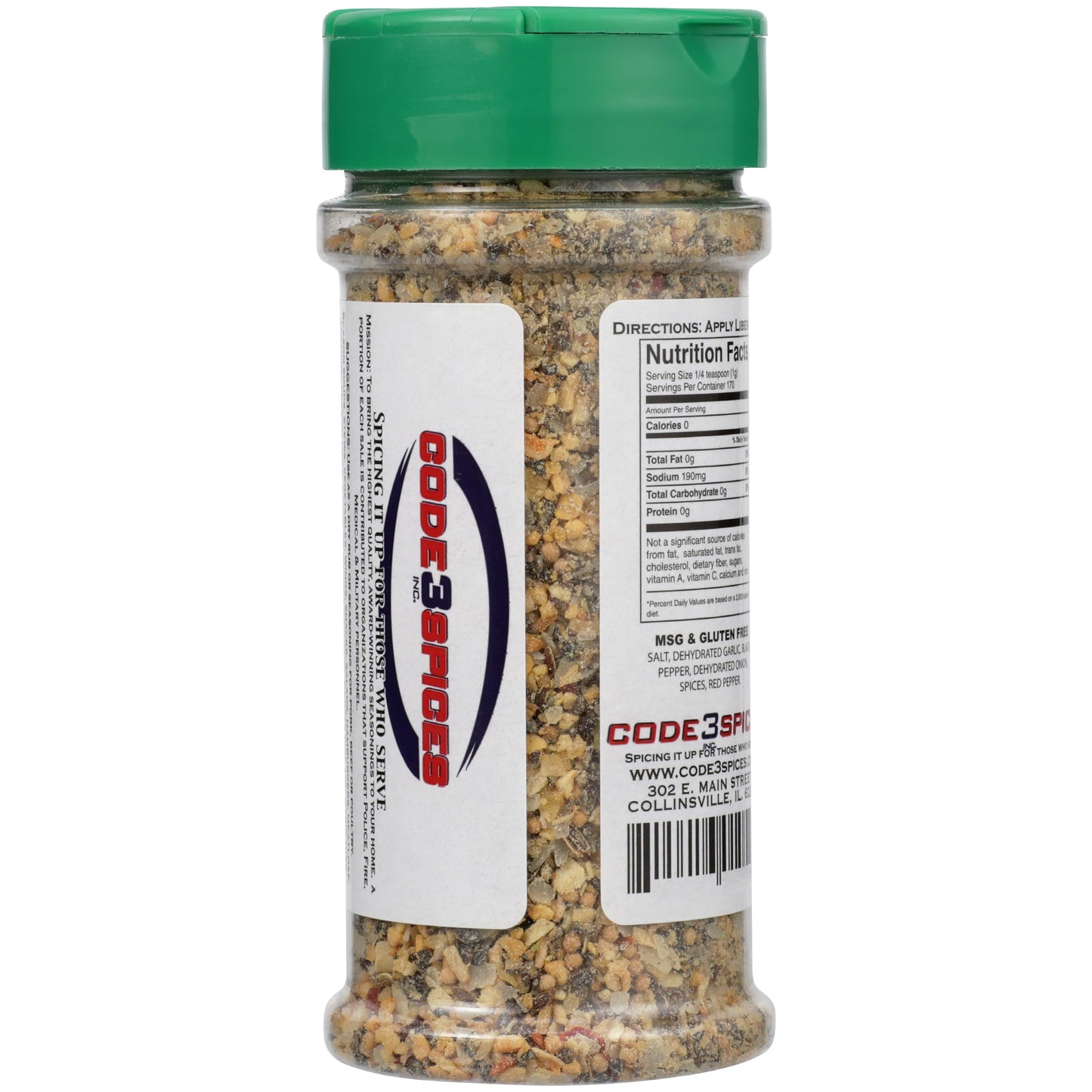 Code 3 Spices, Rub Grunt, 6 Ounce