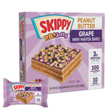 SKIPPY® Peanut Butter Wafer Bars Mini | Grape Jelly Flavored Coating | Peanut Butter Wafers with Real Fruit & Oats on Top | Sweet & Creamy Dessert
