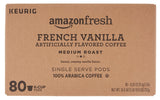 AmazonFresh 80 Ct. K-Cups, French Vanilla Flavored Medium Roast, Keurig K-Cup Brewer Compatible