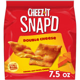 Cheez-It Snap'd Cheesy Baked Chips, Lunch Snacks, Double Cheese, 7.5oz Bag (1 Bag)