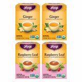 Yogi Tea Women's Wellness Variety Pack 4pk - 16 Bags per Pack (4 Packs) - Supports Moon Cycle and Digestion - Includes (2 Boxes Each) of Ginger
