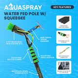 EQUIPMAXX 24 Feet Reach Solar Panel Cleaning Brush & Pole Kit Window Cleaner Solar Panel Cleaning System Washing Tool Professional Solution: Scrubber