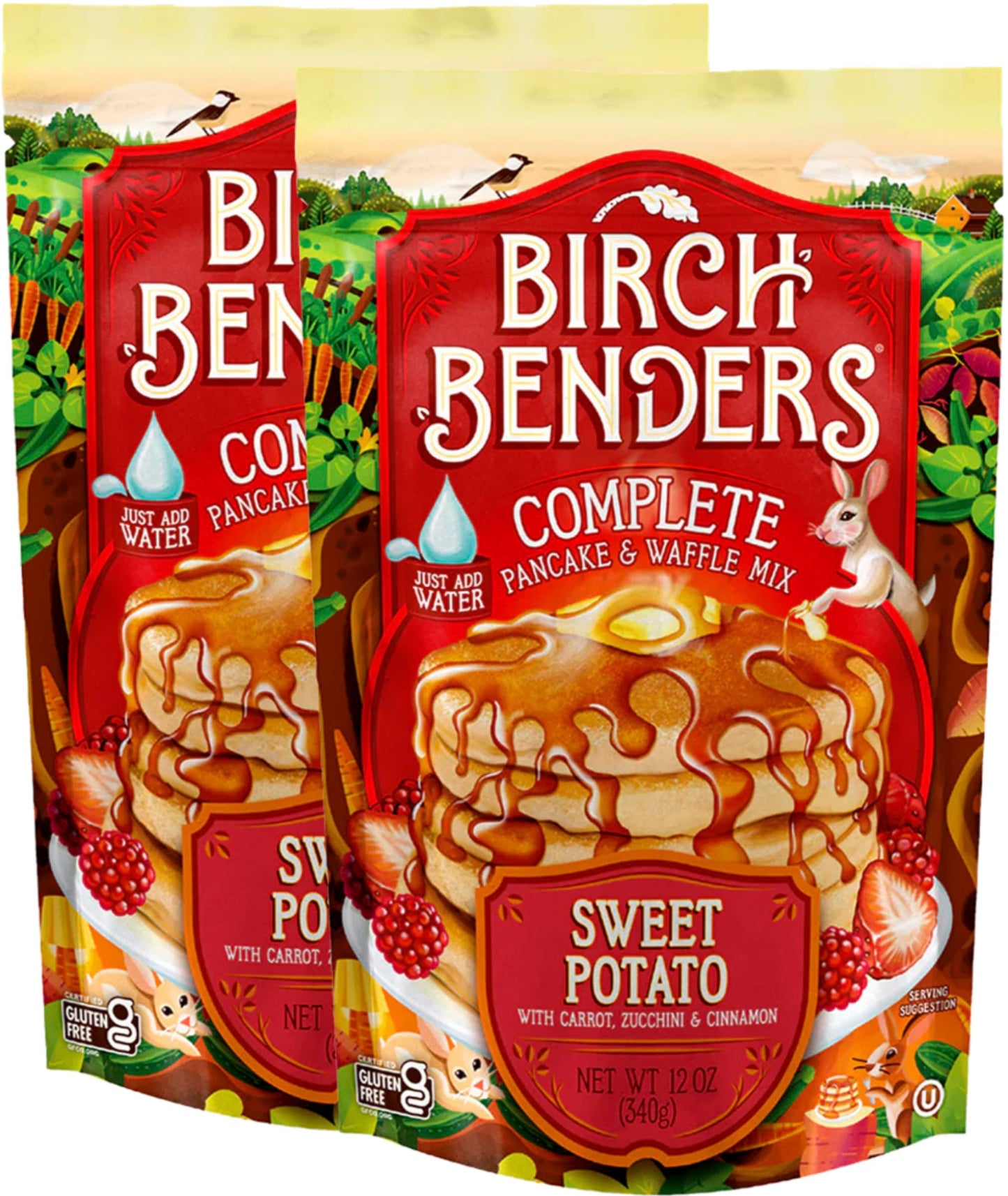 Birch Benders Sweet Potato Pancake and Waffle Mix, 12 Ounce (Pack of 2)
