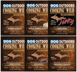 Cooking Wild Seasonings DEER CAMP Variety 6 Pack, Seasongs up to 30 pounds of Wild Game or Domestic Meat, 1.56 pounds