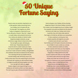 4E's Novelty Christmas Fortune Cookies Bulk, 50 Individually Wrapped Funny Fortune Cookies with Holiday Sayings for Kids & Adults, Perfect Christmas