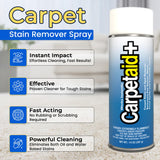 Carpet Aid Spot and Stain Remover, pH Balanced Cleaner for Carpets, Rugs, and Upholstery - Removes Oil, Grease, Ink, Coffee, Pet Urine, and Lipstick