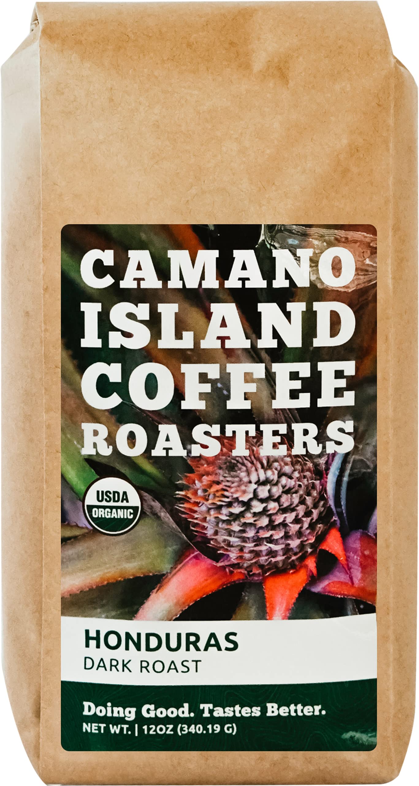 Camano Island Coffee Roasters Honduras Dark Roast, Whole Bean 12oz, Fresh Small Batch Roasted, USDA Organic, Fairly Traded, Shade Grown Top 1% Arabica