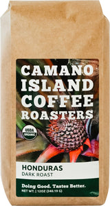 Camano Island Coffee Roasters Honduras Dark Roast, Whole Bean 12oz, Fresh Small Batch Roasted, USDA Organic, Fairly Traded, Shade Grown Top 1% Arabica