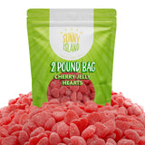 Candy Hearts | 2-Pound Bag | Cherry Hearts Jelly Candy | Gelatin Free Cherry Jellies for Buffets, Party Favors, Gifting & Snacking | Nostalgic Chewy