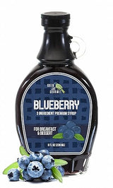Green Jay Gourmet Blueberry Syrup - 3 Ingredient Premium Breakfast Syrup with Fresh Blueberries, Cane Sugar & Lemon Juice - All-Natural, Non-GMO