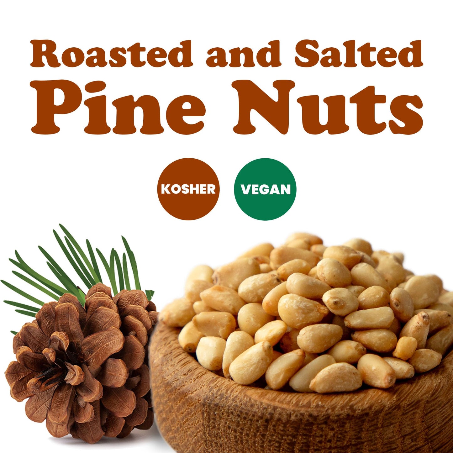Food to Live Dry Roasted Pine Nuts with Himalayan Salt, 4 Pounds - Oven Roasted, Lightly Salted, No Oil Added, Perfect for Cooking, Baking