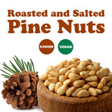 Food to Live Dry Roasted Pine Nuts with Himalayan Salt, 4 Pounds - Oven Roasted, Lightly Salted, No Oil Added, Perfect for Cooking, Baking