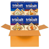 Triscuit Whole Grain Wheat Crackers 4 Flavor Variety Pack, Lunch Snacks, Bulk Snack Crackers, 4 Boxes
