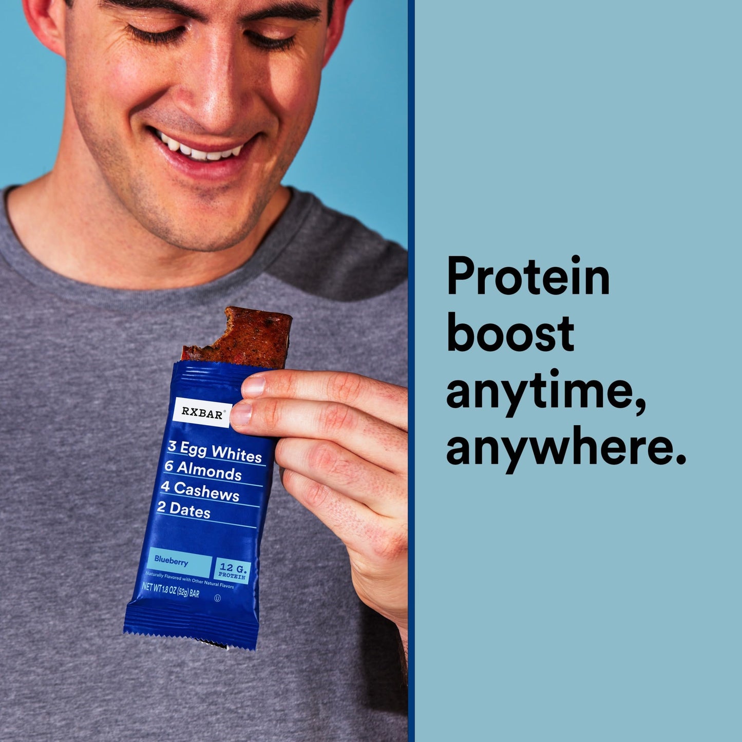 RXBAR Protein Bars, Protein Snack, Snack Bars, Blueberry, 9.1oz Box (5 Count)