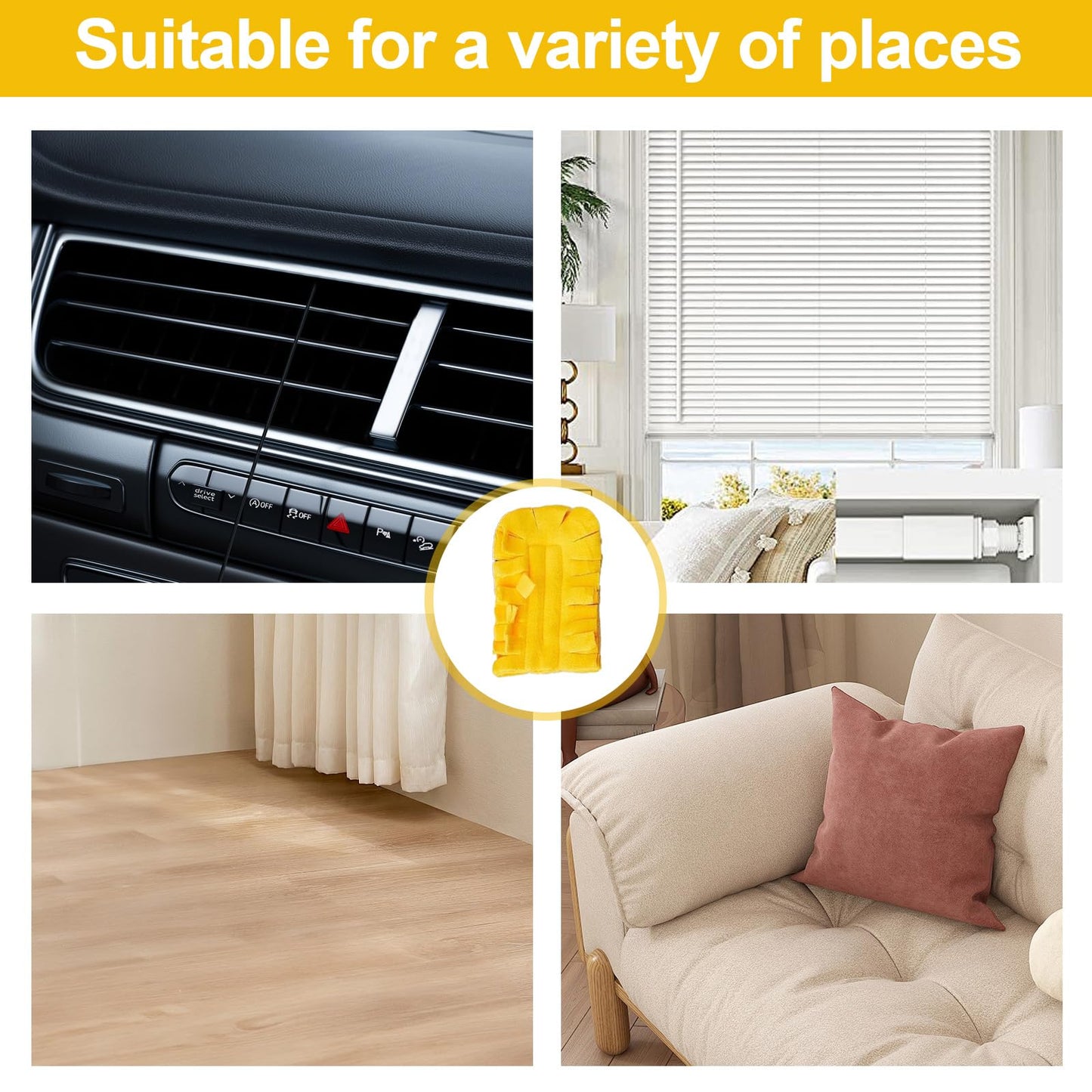 Pjsrsdaee 2026 New 360° Electrostatic Duster Refills, Washable Reusable Microfiber Fleece Pads for Home & Pet Hair Blinds, Car, Furniture, Fans
