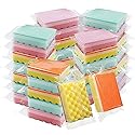 (56 Pack) Kheoxusa Individually Wrapped Sponges,Sponge Individually Wrapped,Individually Wrapped Sponges Bulk Packed for Cleaning Dishes Kitchen Scrub