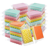 (56 Pack) Kheoxusa Individually Wrapped Sponges,Sponge Individually Wrapped,Individually Wrapped Sponges Bulk Packed for Cleaning Dishes Kitchen Scrub