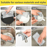 Liyuelome Double-Layer Multipurpose Wire Dishwashing Rag, Non Scratch Wire Dishcloth, Silver Wire Mesh Cleaning Cloths, Steel Wire Dishcloths, Kitchen