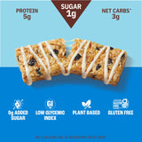 Granola Bar Blueberry Almond Vanilla | Munk Pack Low Carb Keto & Plant Based Snacks | Non-GMO | Low Sugar, Erythritol Free Snack and Breakfast Bars |
