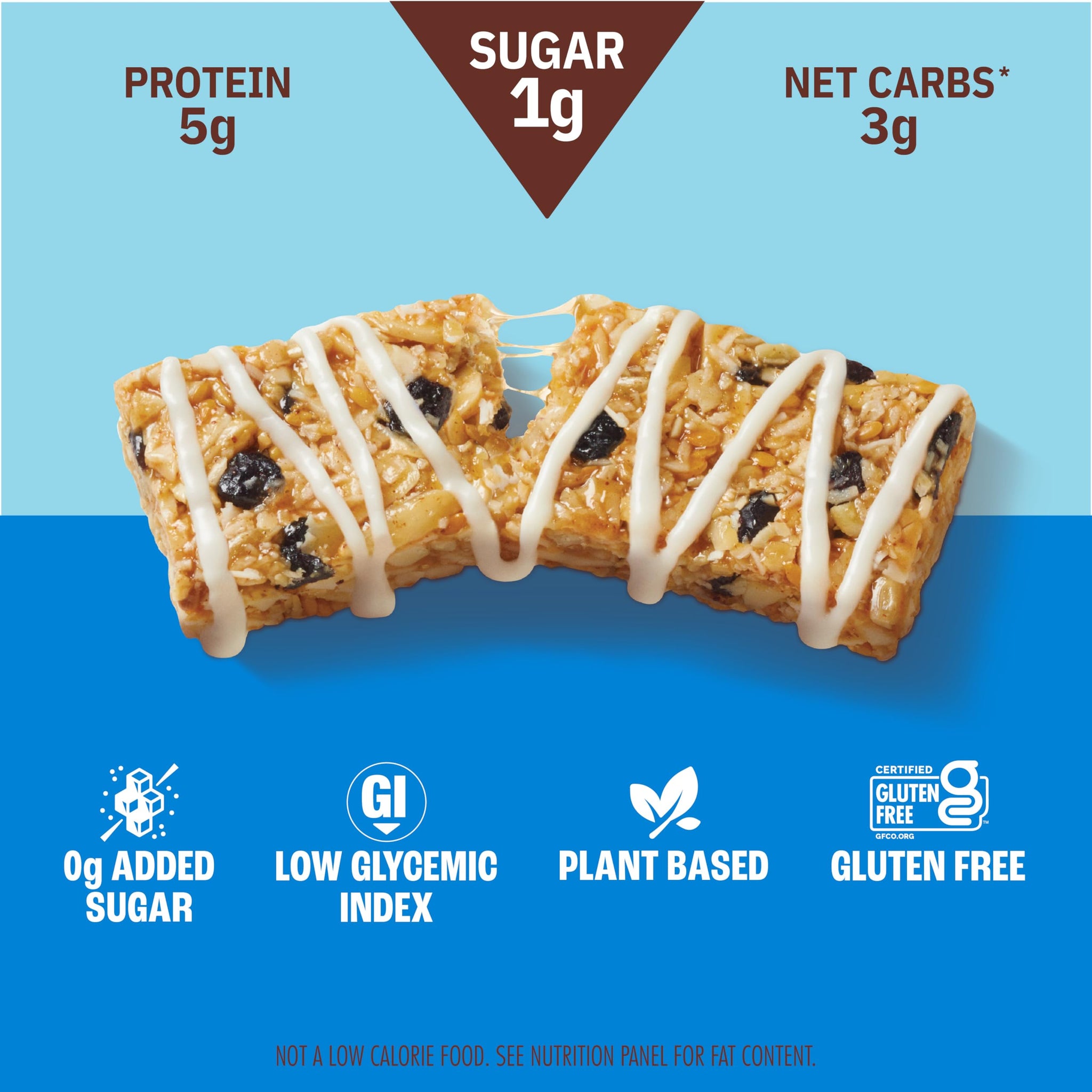Granola Bar Blueberry Almond Vanilla | Munk Pack Low Carb Keto & Plant Based Snacks | Non-GMO | Low Sugar, Erythritol Free Snack and Breakfast Bars |