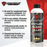 Sud Factory Hard Water Spot Remover for Glass Spotless X2 - Removes Water Stains from Shower Doors, Car Windows, Windshields - Professional Strength