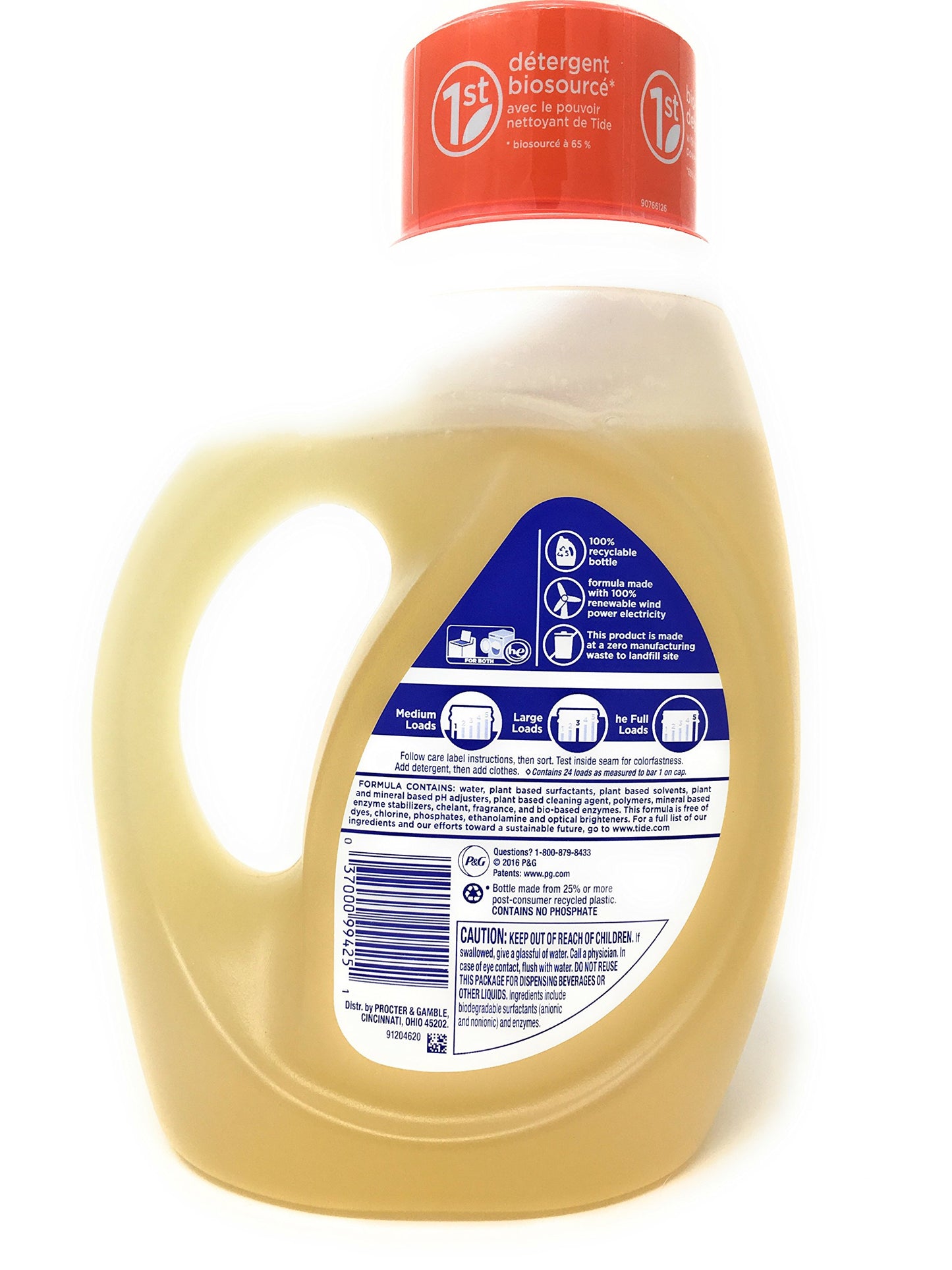 Tide Purclean Honey Lavender Liquid Laundry Detergent, 37 Ounce