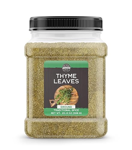 Birch & Meadow 1.3 lb of Ground Thyme, Soups & Pastas, Traditional Seasoning