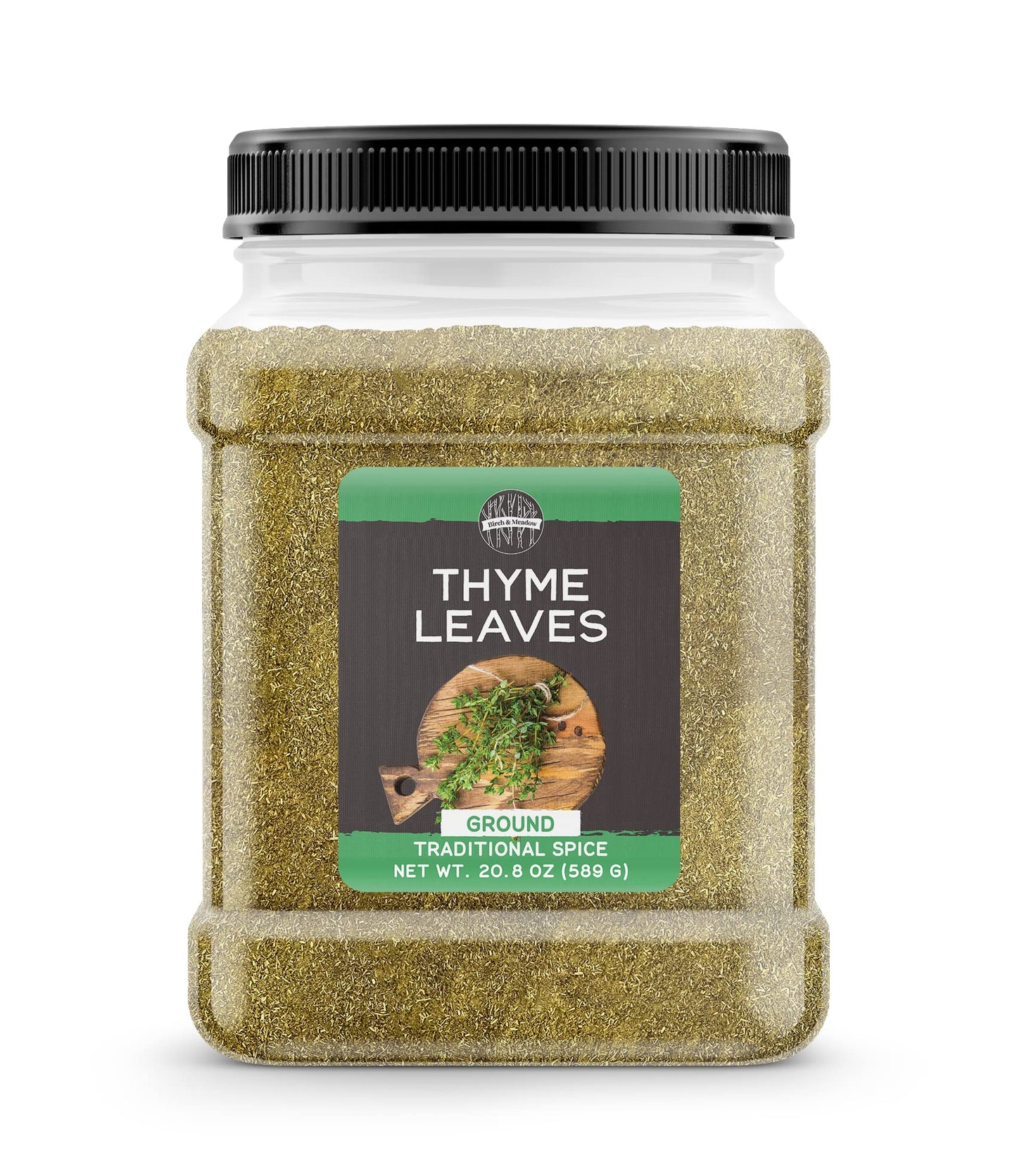 Birch & Meadow 1.3 lb of Ground Thyme, Soups & Pastas, Traditional Seasoning