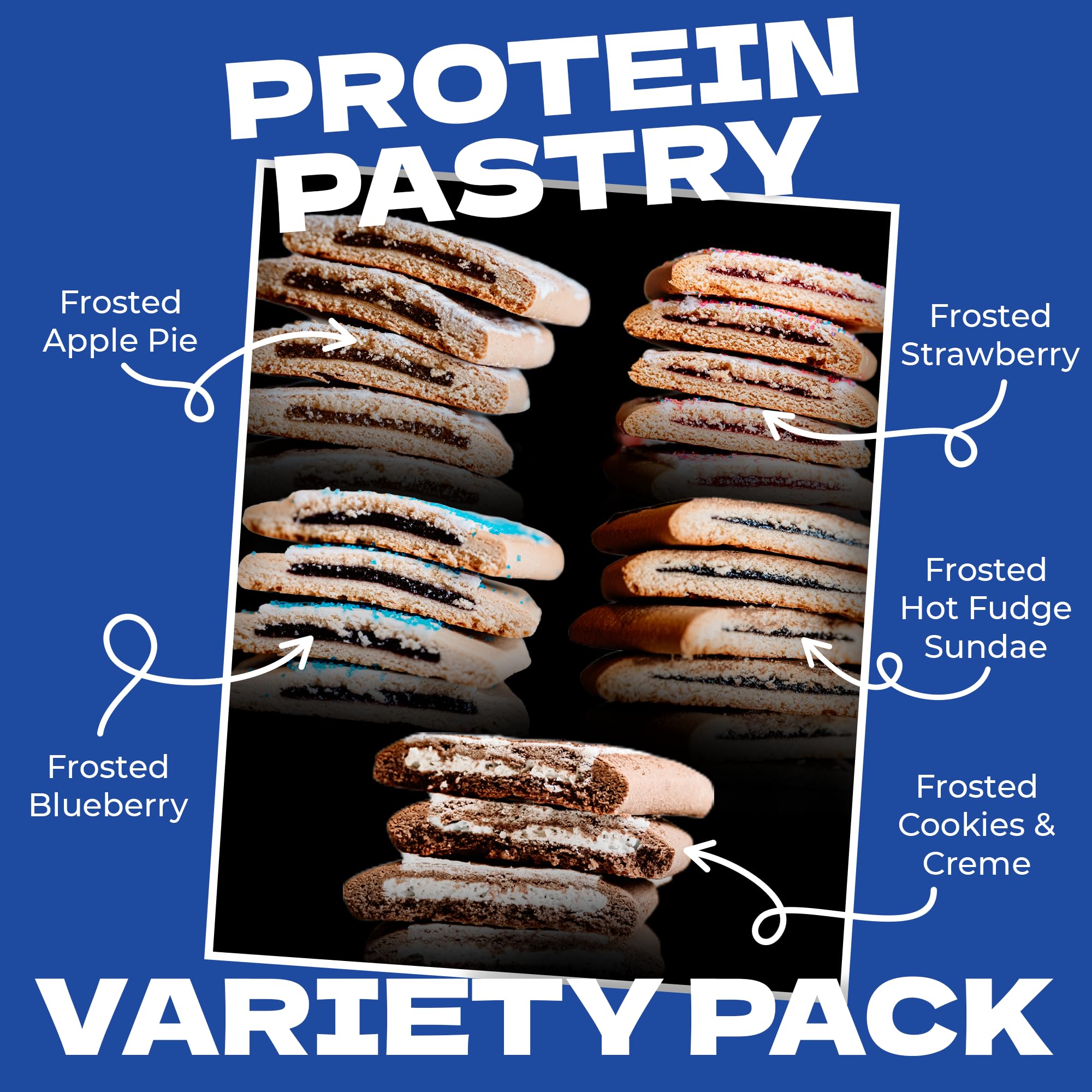 My Cookie Dealer Protein Toaster Pastry Snacks, Variety 5 Pack - 20g High Protein Snacks for Adults - Healthy Post Workout & On-The-Go Travel Treats