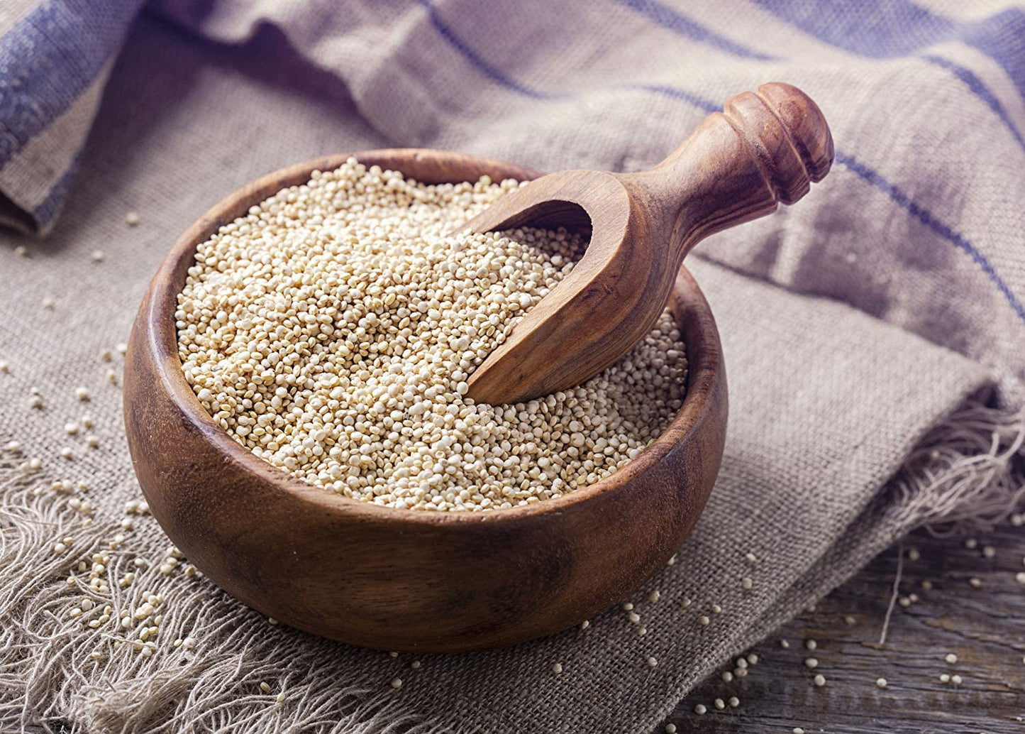 Food to Live Organic White Quinoa, 15 Pounds Whole Grain, Non-GMO, Kosher, Vegan, Sirtfood, Bulk