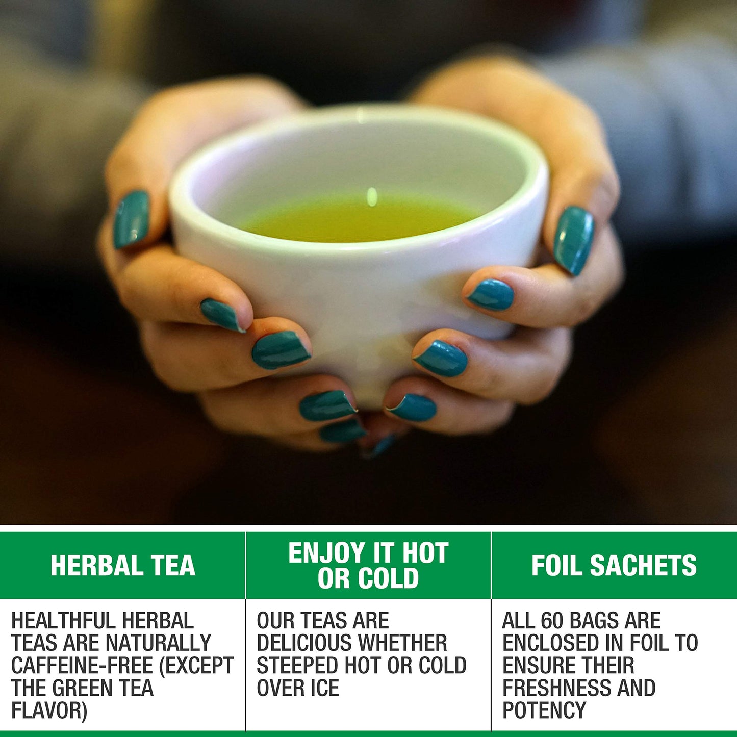 Tipson Organic Moringa Variety Sampler - 6 Flavors (60 Tea Bags),- Herbal Tea Infusions - USDA Organic, Non-GMO, and Gluten Free