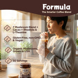 Melting Forest Mushroom Coffee, with 7 Functional Mushrooms, Cacao, Rhodiola, L-Theanine, Reishi & Lion's Mane, Stress Relieving, Focus, Cognitive