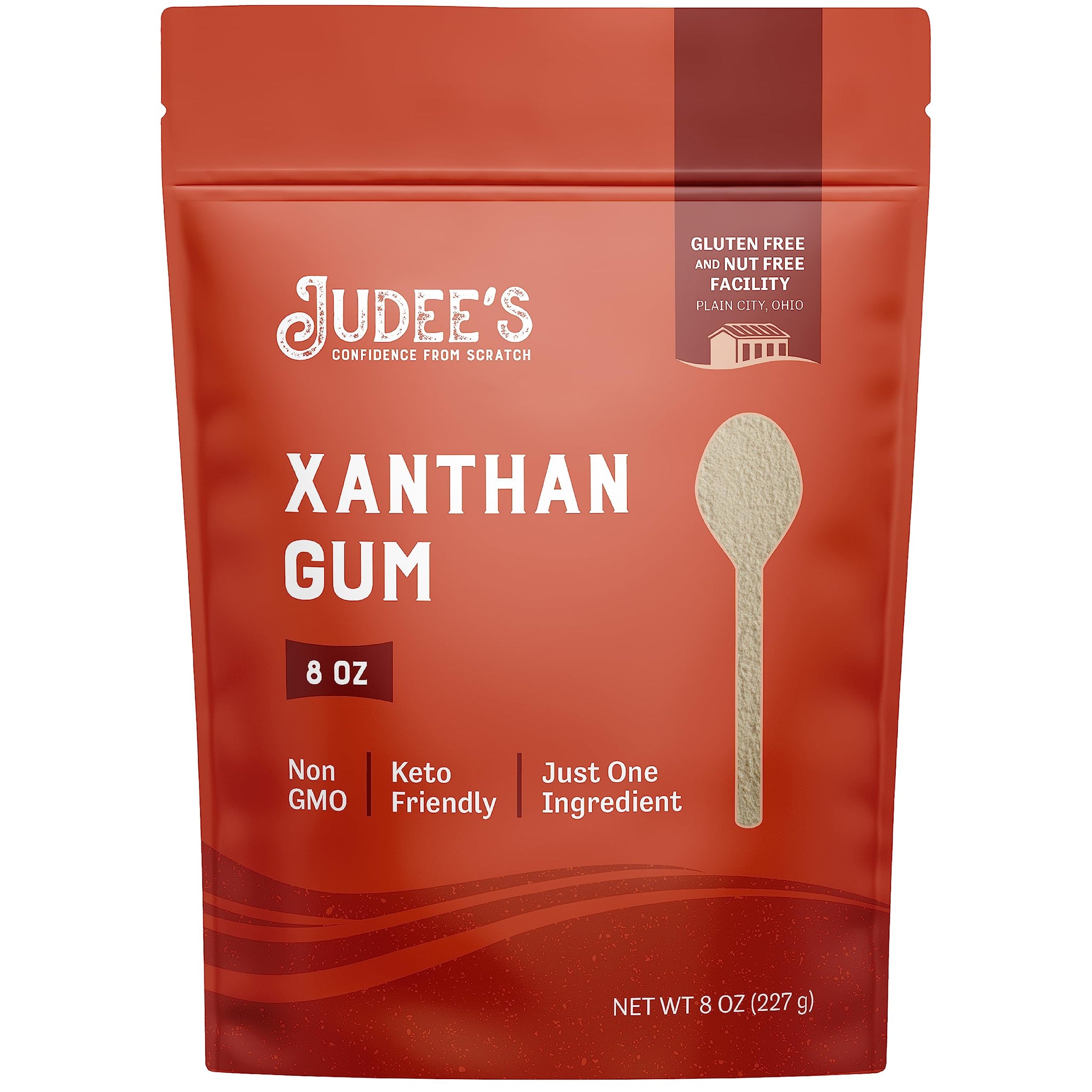 Judee's Gluten Free Xanthan Gum Powder - Gluten Free Baking - Liquid Thickener for Soups & Sauces - Ice Cream Thickener - 8 Oz