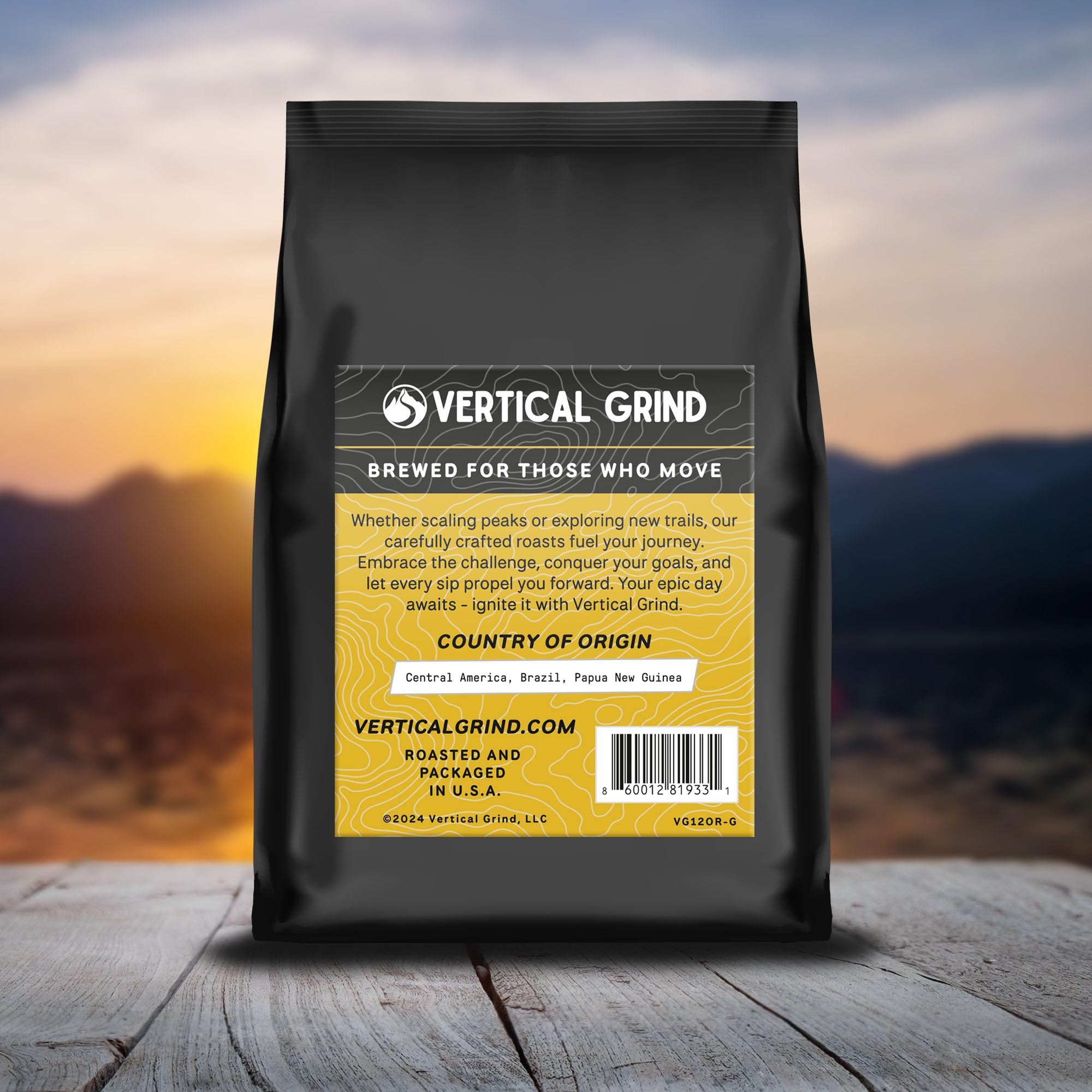 Vertical Grind Open Road - Arabica Ground Coffee Medium Roast, Small-Batch Roasted, Bold Smooth Flavor, Hints of Hazelnut & Chocolate