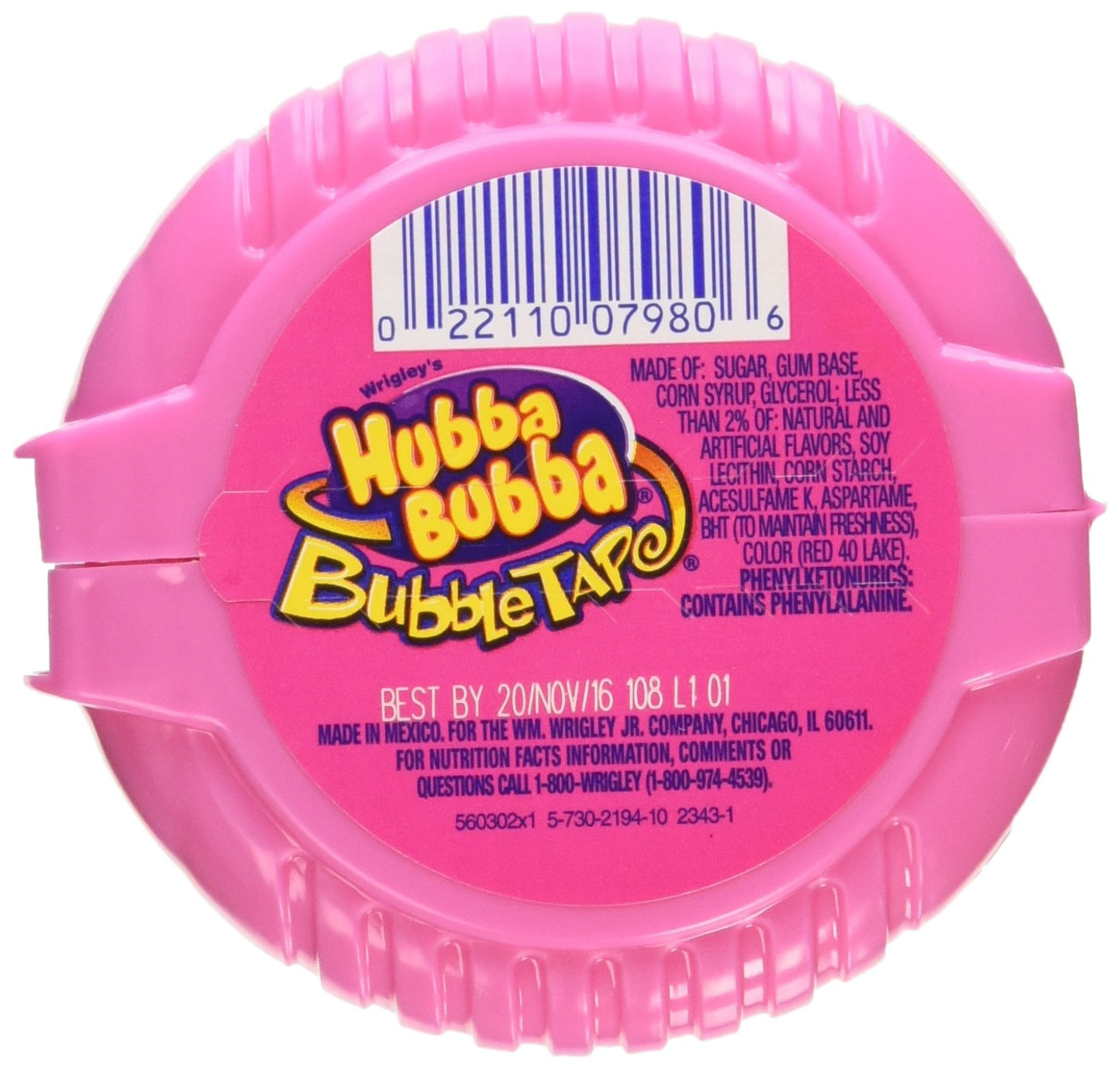 Hubba Bubba Bubble Gum Tape, Awesome Original, 2-Ounce Tapes (Pack of 12)