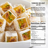 HazerBaba Turkish Delight Candy, Real Fig Flavor, 3.5oz (Pack of 1)