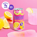 Swoon Pink Lemonade - Low Carb, Paleo-Friendly, Gluten-Free Keto Drink - Sugar Free Strawberry Lemonade Made with 100% Lemon Juice Concentrate