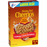 Honey Nut Cheerios, Heart Healthy Gluten Free Breakfast Cereal with Whole Grain Oats, Large Size, 15.4 oz