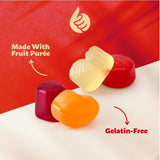 Tropical Fruit Jelly Candy Mix 1-Pound Bag | Vegan Gummies with Real Fruit Puree | Assorted Flavors | Gelatin Free Plant Based Texture | Dye Free