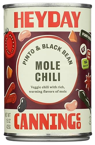 Heyday Canning Co Pinto & Black Bean Mole Chili, 15 OZ