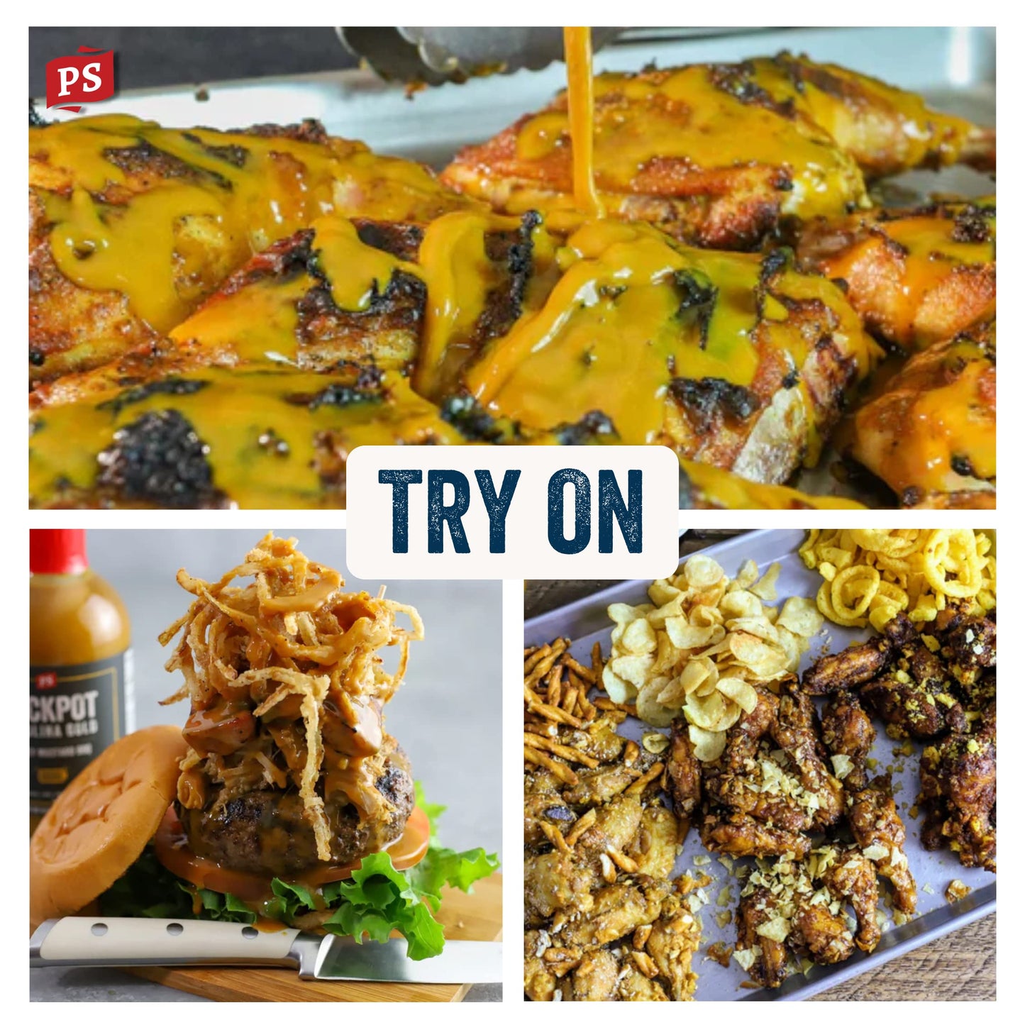 PS Seasoning Jackpot Carolina Gold Honey Mustard BBQ Sauce - Tangy and Sweet Marinade, Glaze, Baste, and Dip - All-Purpose Sauce Great for Pulled