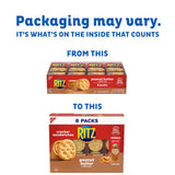 RITZ Peanut Butter Sandwich Crackers, Lunch Snacks, 112 Snack Packs (14 Boxes, 6 Crackers Per Pack)
