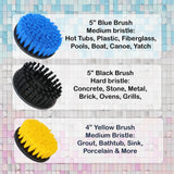 MB Stone Care Easy Oxy Marble Tile Grout Cleaner with Drill Brush KIT - Cleans Granite, Stainless Steel, Fabric, Quartz, Glass (Quart Bundle)