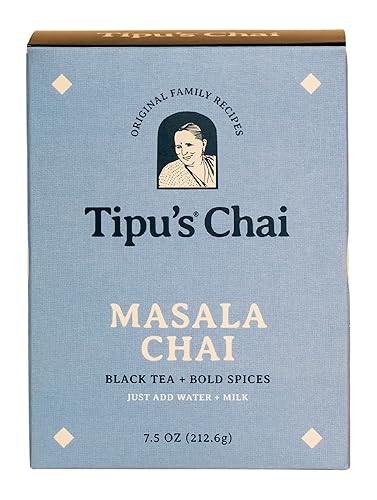 Tipu's Chai - Organic Masala Chai - Makes 11 Cups - 7.5 Ounces Masala Chai Instant Tea with Organic Spices - No Steeping, Just Add Water and Milk