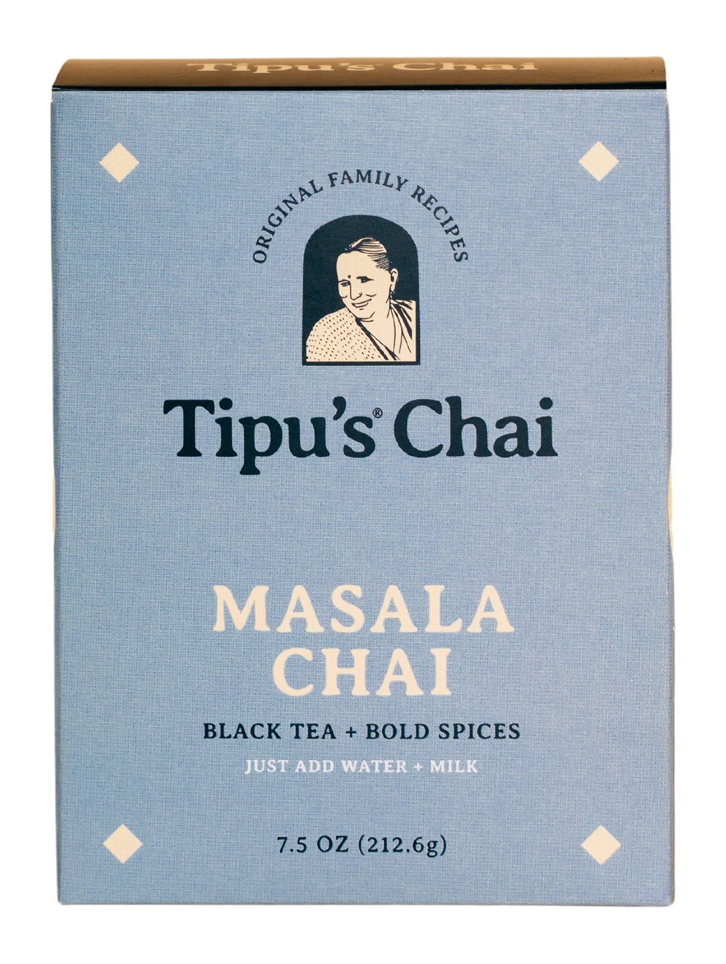 Tipu's Chai - Organic Masala Chai - Makes 11 Cups - 7.5 Ounces Masala Chai Instant Tea with Organic Spices - No Steeping, Just Add Water and Milk