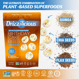 Drizzilicious Mini Flavored Rice Cakes Birthday Cake - Rice Crisps, Healthy Snack for Adults and Kids, Vegan, Gluten Free Snack, Allergen Free, Only