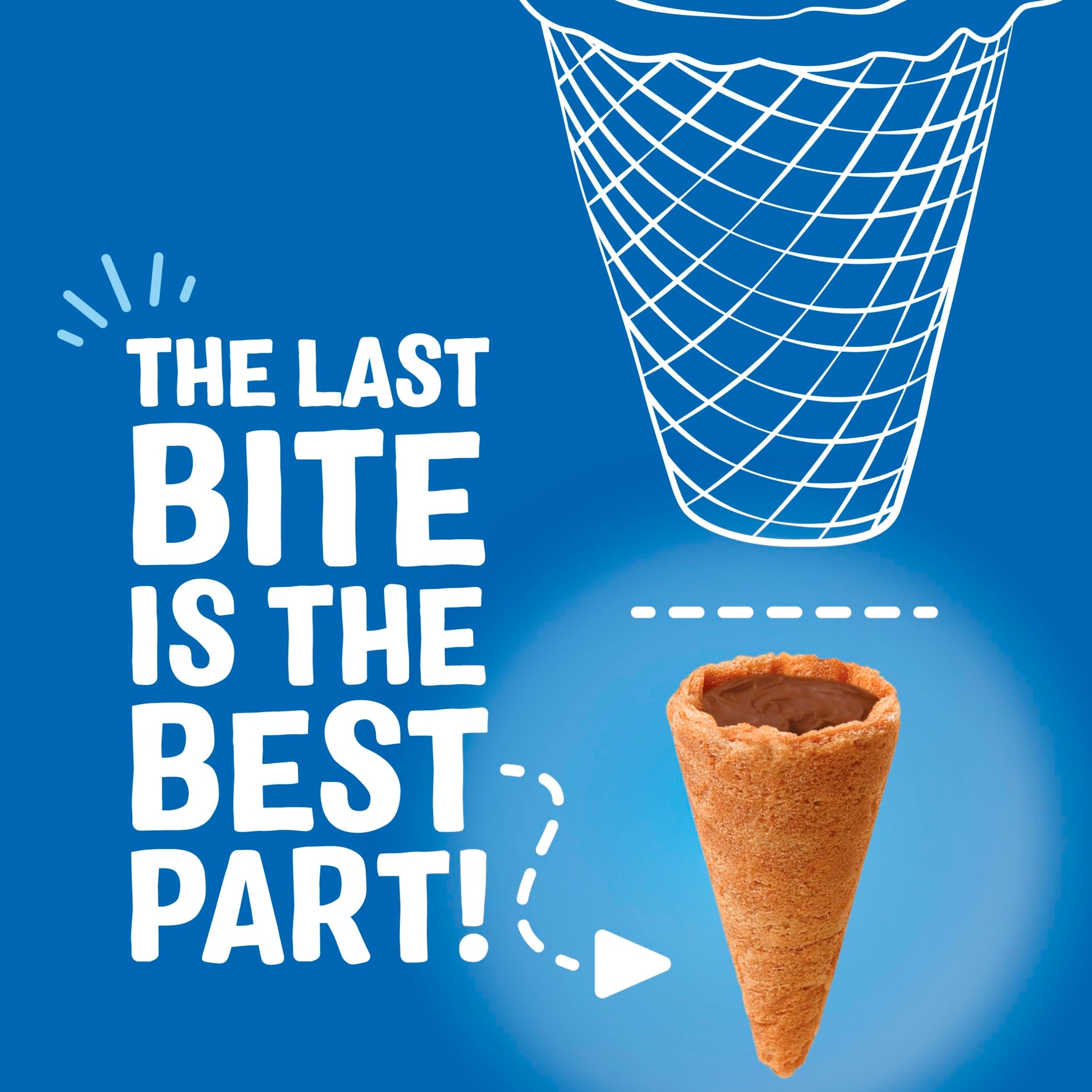 Drumstick Bites Milk Chocolatey Waffle Cone Snacks, Chocolate Dessert, Pantry Snacks 3.5 oz